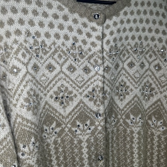 Cj Banks Women's Plus sized 2x Cardigan Rhinestones Sparkly Button Down - Picture 3 of 8